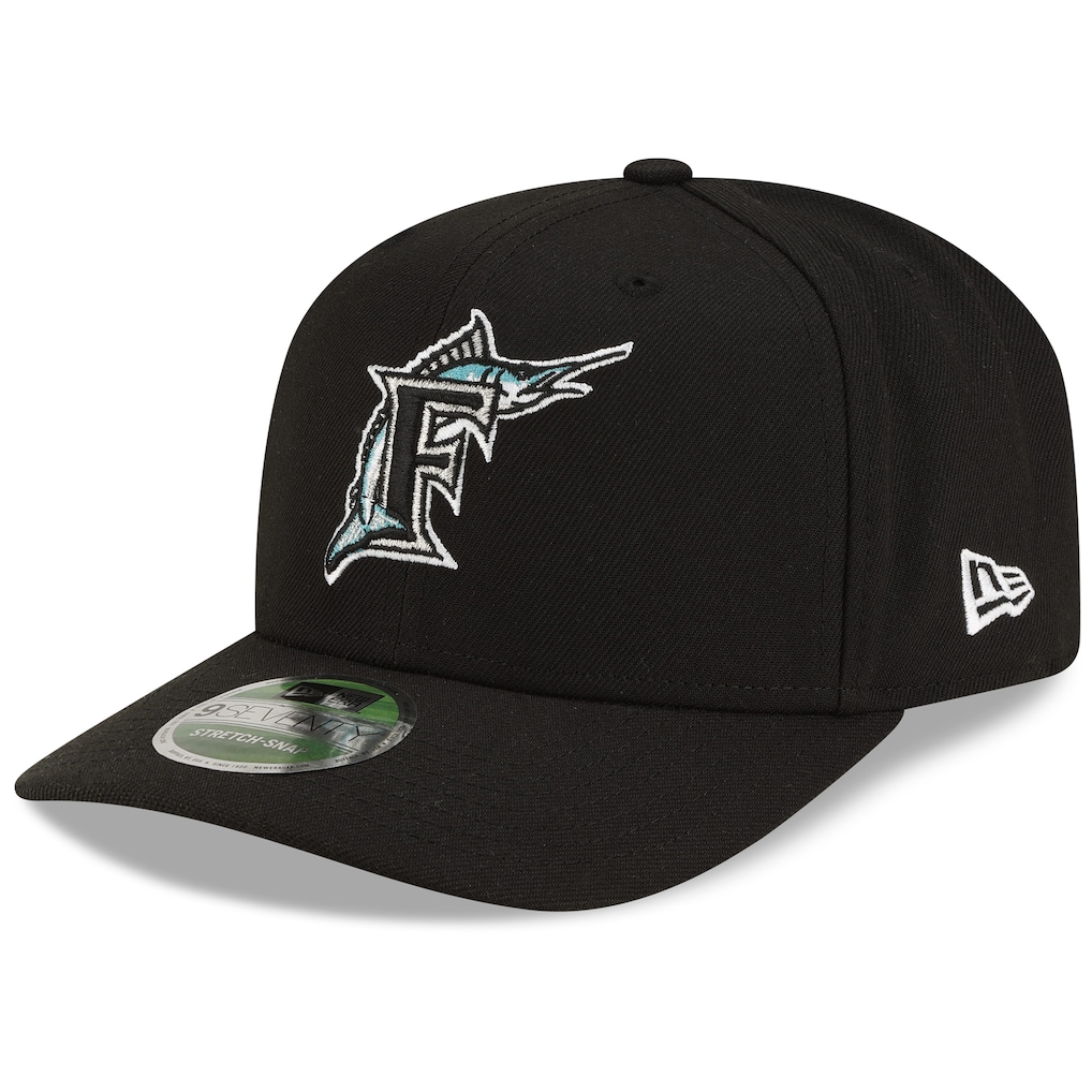 Black New Era adjustable Miami Marlins cap