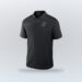Single side view of black Nike Dri-FIT Victory Polo with Miami Marlins graphic