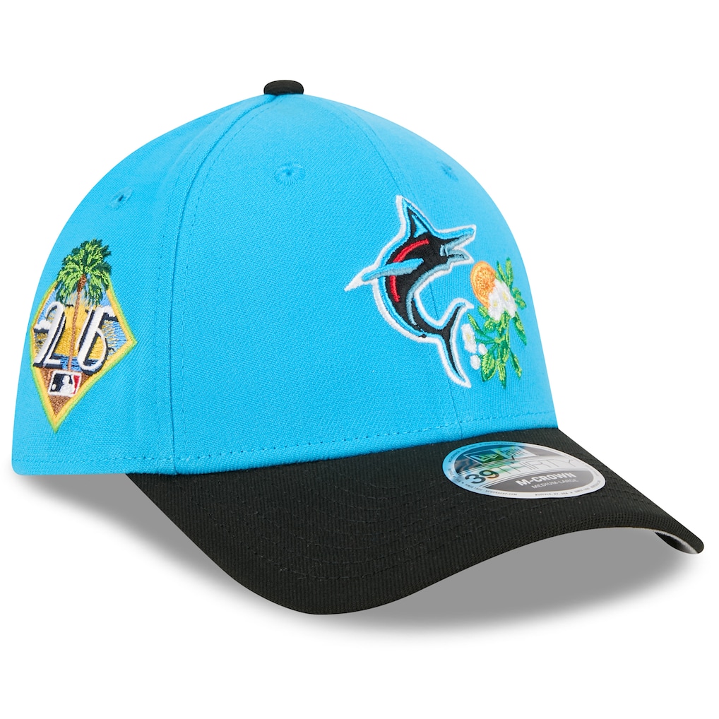 Blue and black New Era Miami Marlins Spring Training flex hat