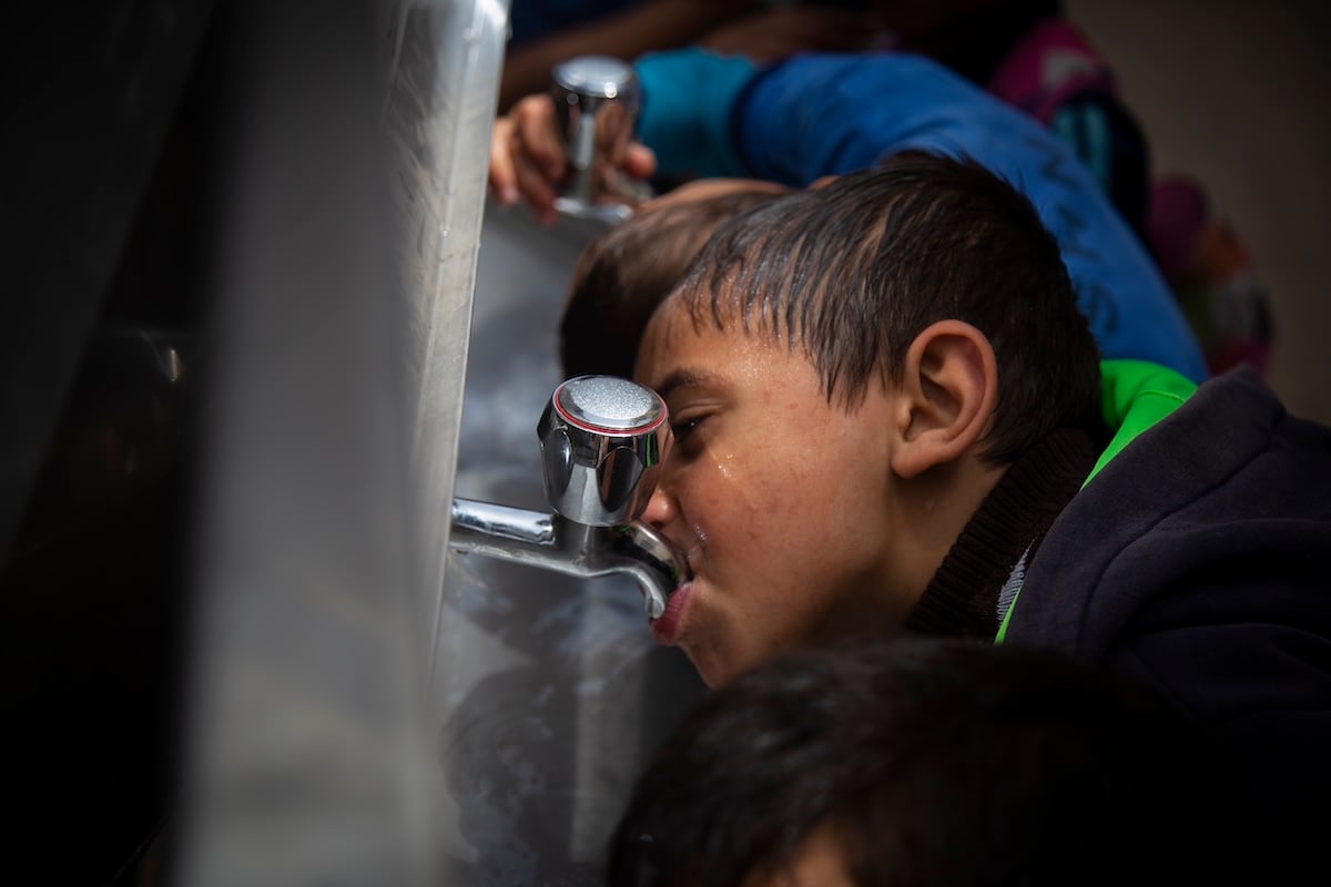 Clean water project scene from Muslim Aid
