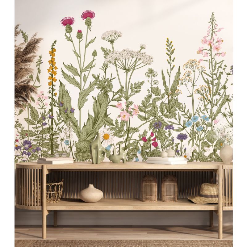 Namly Meadow wall sticker with leafy botanical branches