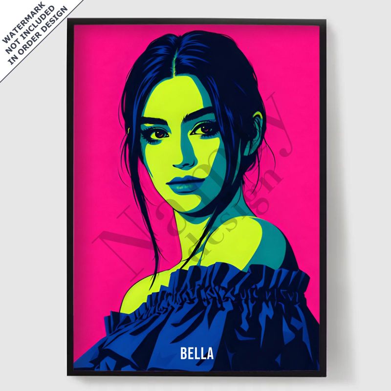 Personalised Pop Art Style AI poster from Namly Design