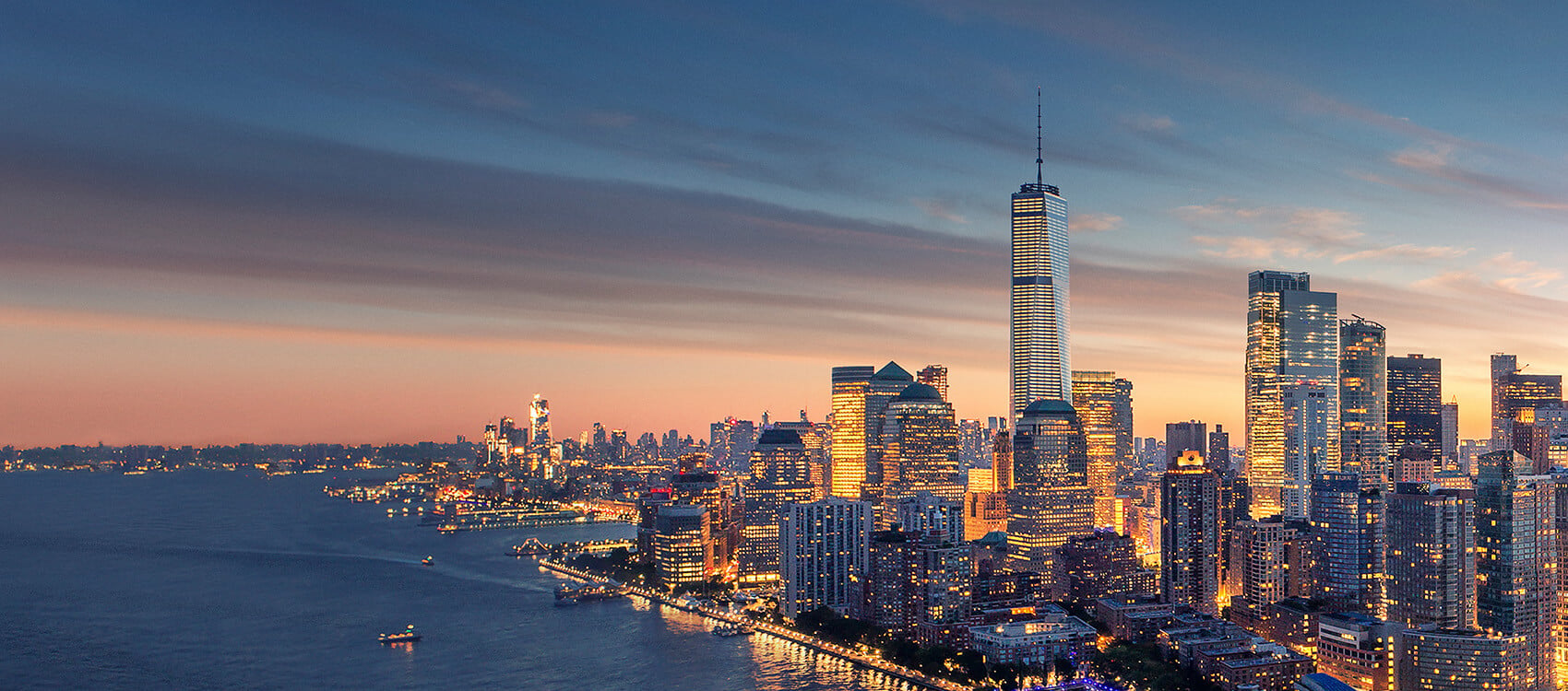 Visitors enjoying a late-night One World Observatory experience