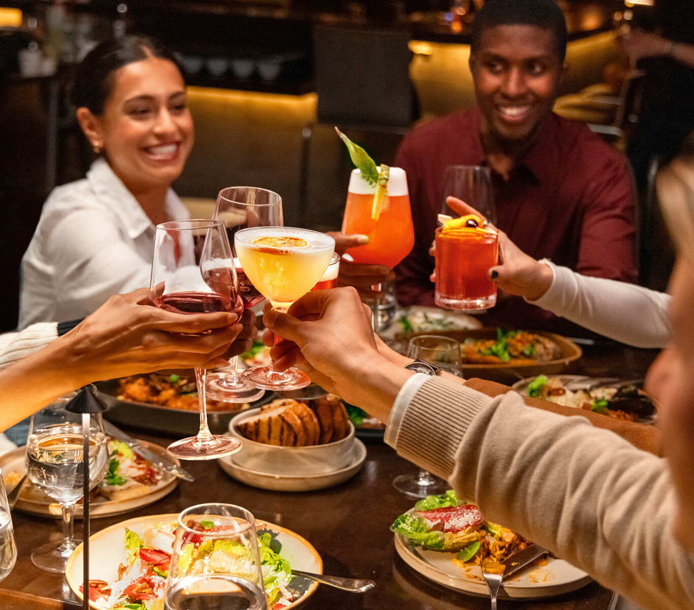 Espacio de ONE Dine con vistas de Nueva York