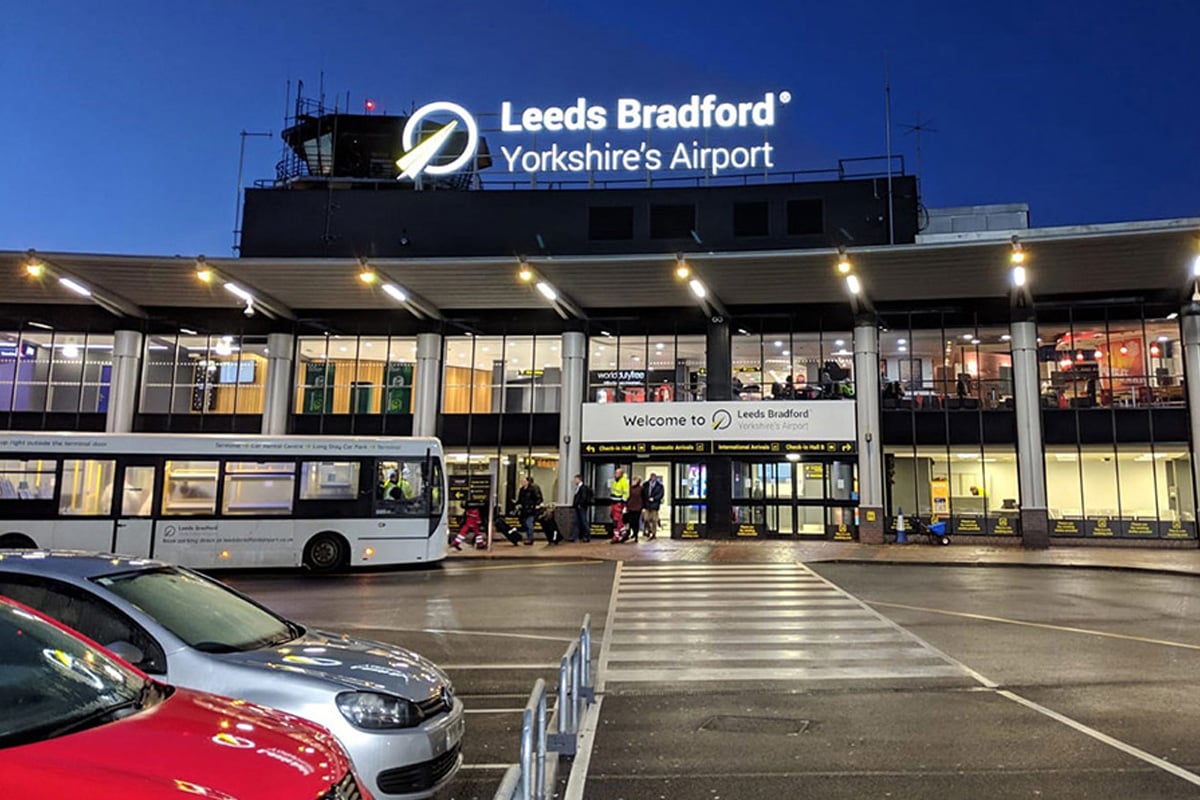 Leeds Bradford airport parking scene