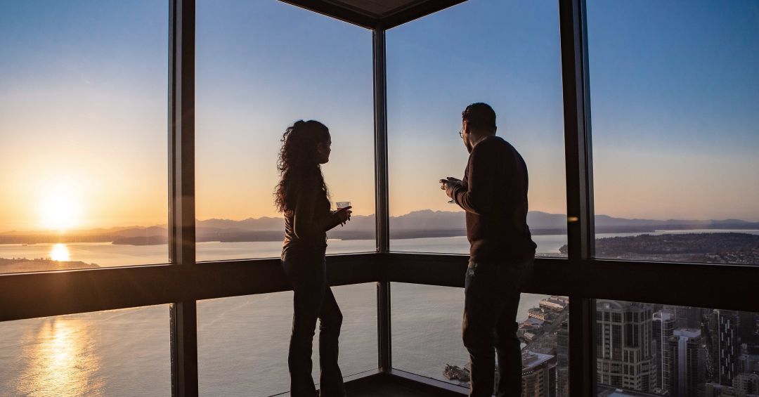 Seattle skyline viewed from Sky View Observatory