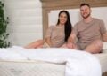 Sleep EZ latex mattress styled in a bedroom setting