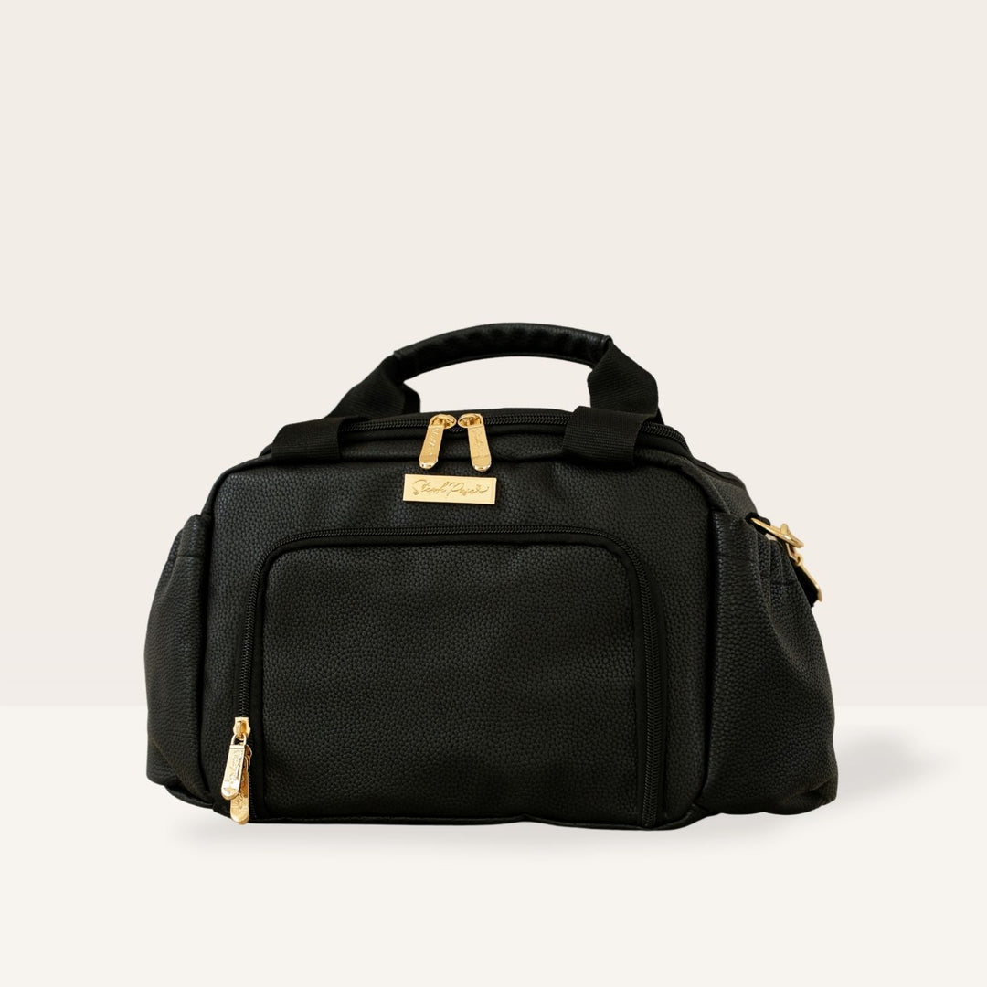 Black insulated lunch bag