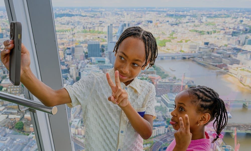 Family enjoying a visit to The View from The Shard