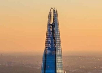 The Shard skyline at sunset