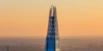 The Shard skyline at sunset