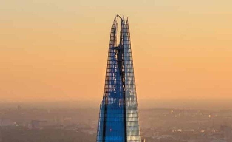 The Shard skyline at sunset