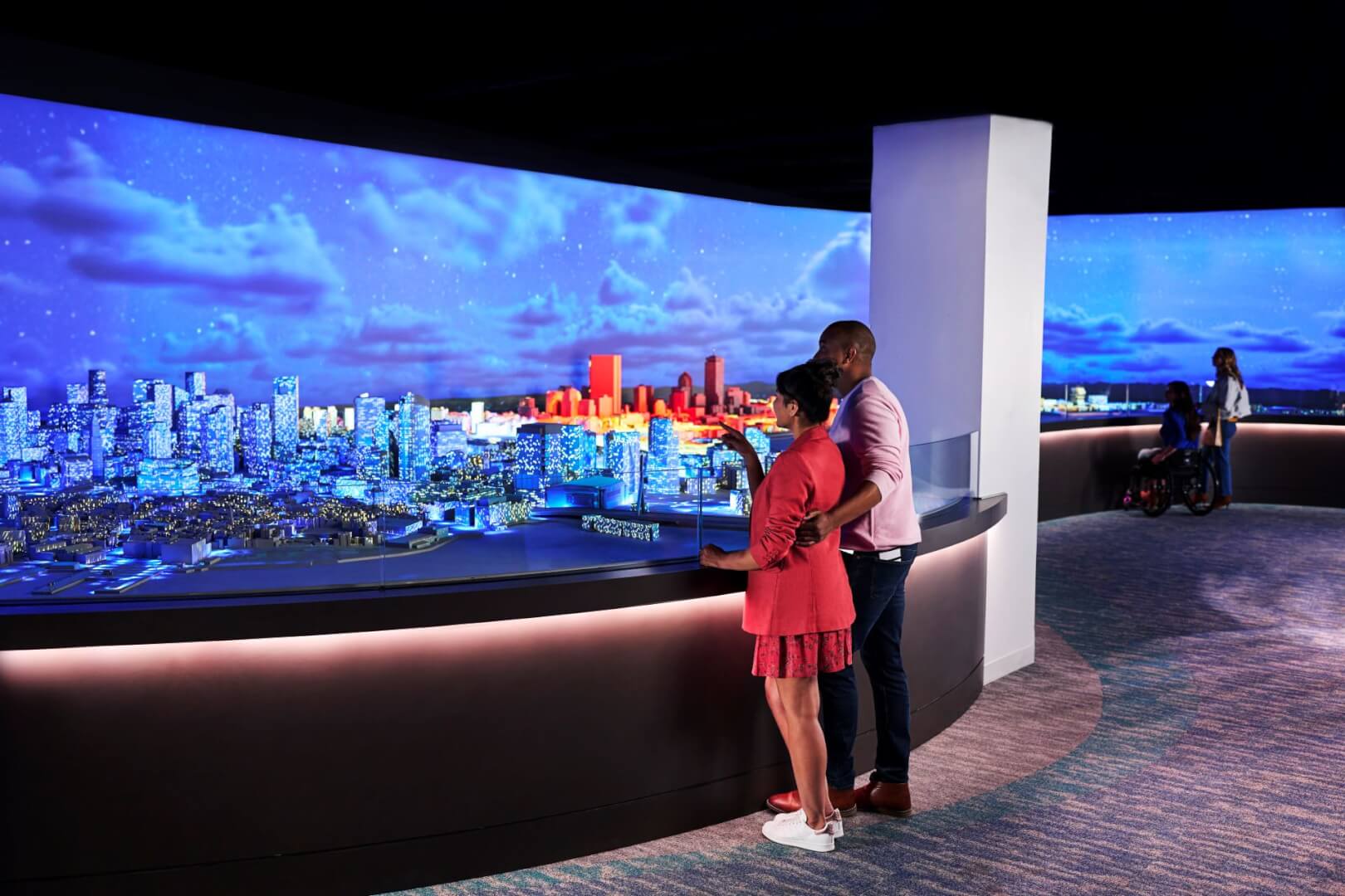 Boston 365 interactive city model exhibit at View Boston