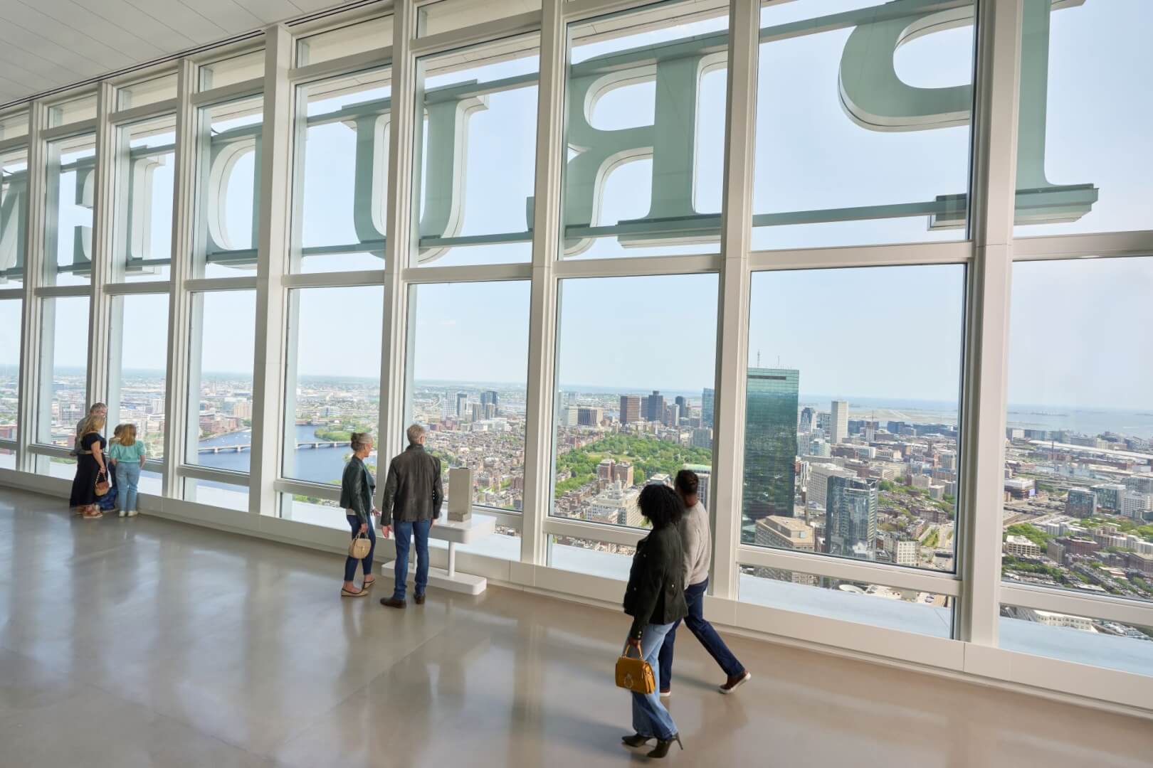 Indoor observation deck on floor 52 at View Boston