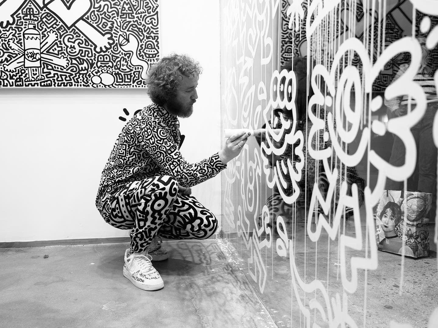 Mr Doodle artwork installation at The View from The Shard