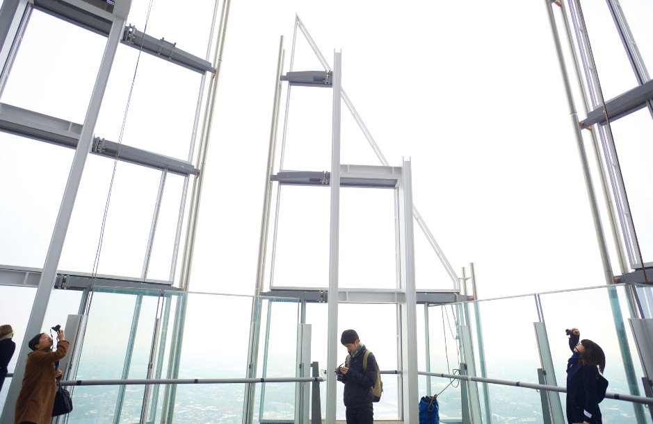 The open-air skydeck at The View from The Shard