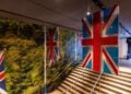 Union Jack stairwell display inside The View from The Shard