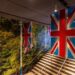 Union Jack stairwell display inside The View from The Shard