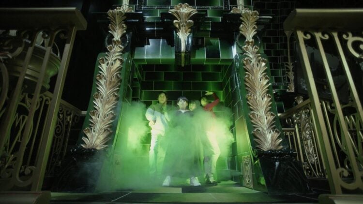 Visitors taking part in an interactive Harry Potter experience at Warner Bros. Studios Japan