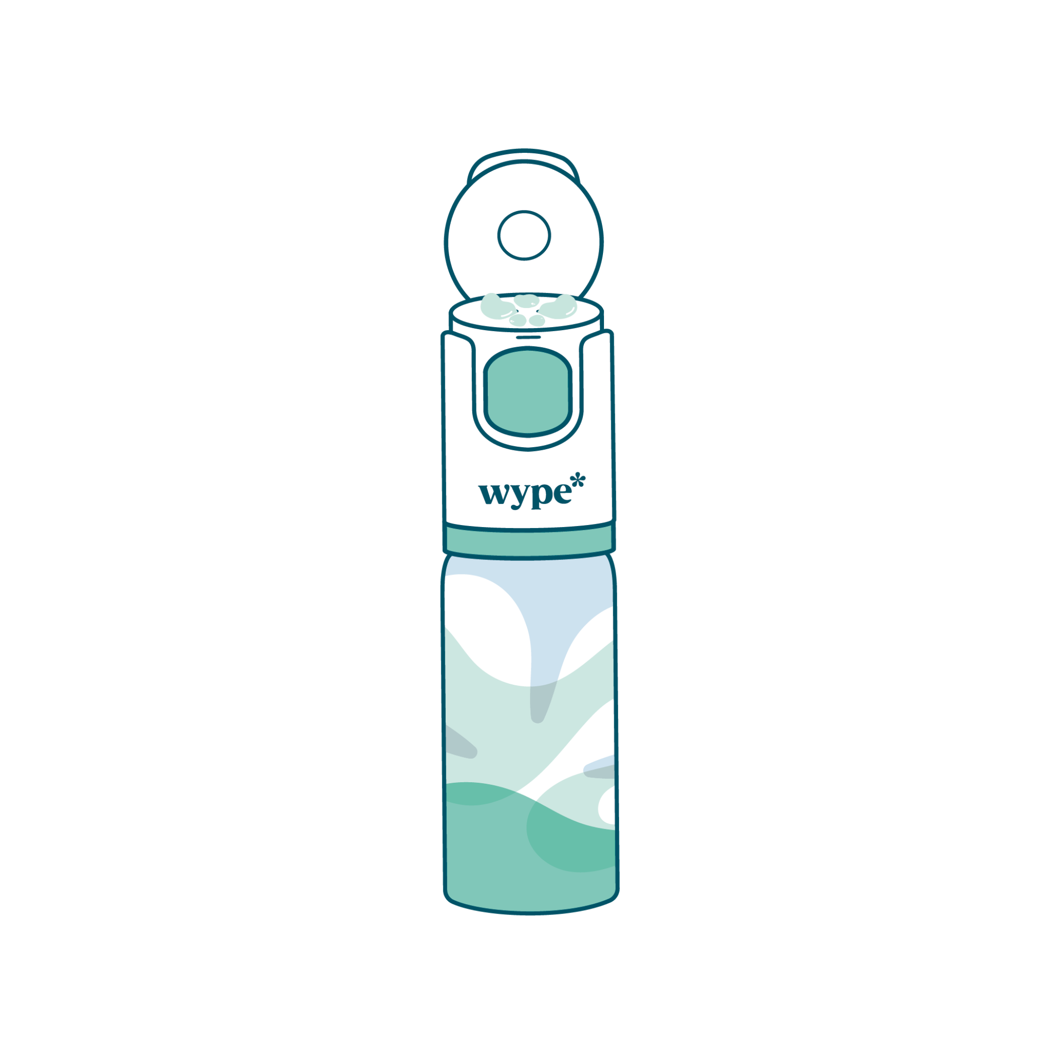 Wype applicator squeeze step