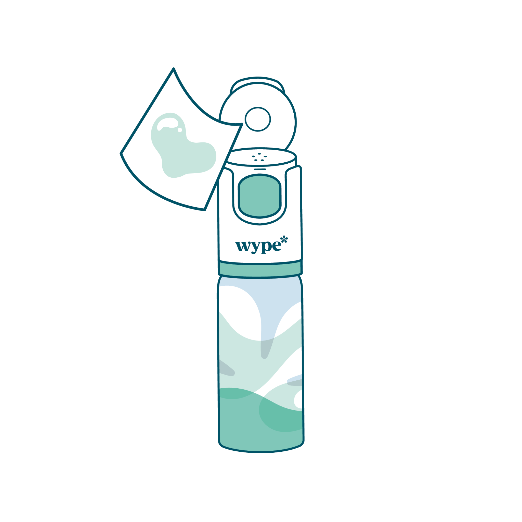 Wype applicator swipe step