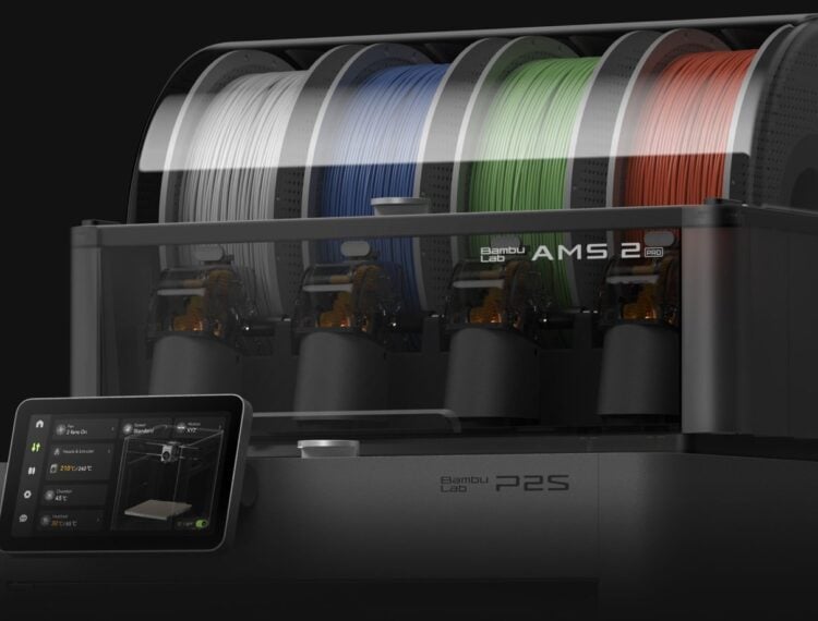 Bambu Lab P2S Combo enclosed 3D printer with AMS 2 Pro