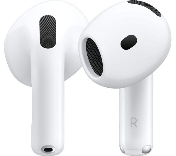 Apple AirPods 4 wireless earbuds in white with active noise cancellation