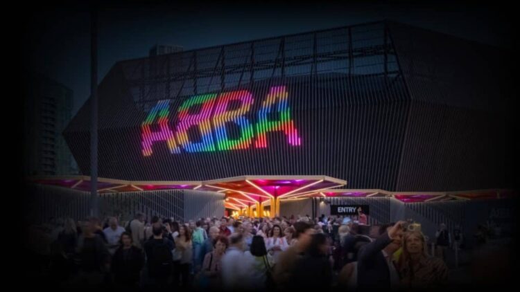 ABBA Voyage arena exterior in London