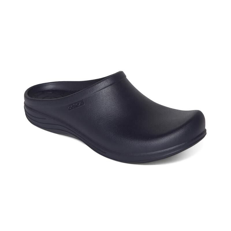 Navy Aetrex Bondi orthotic women’s clog