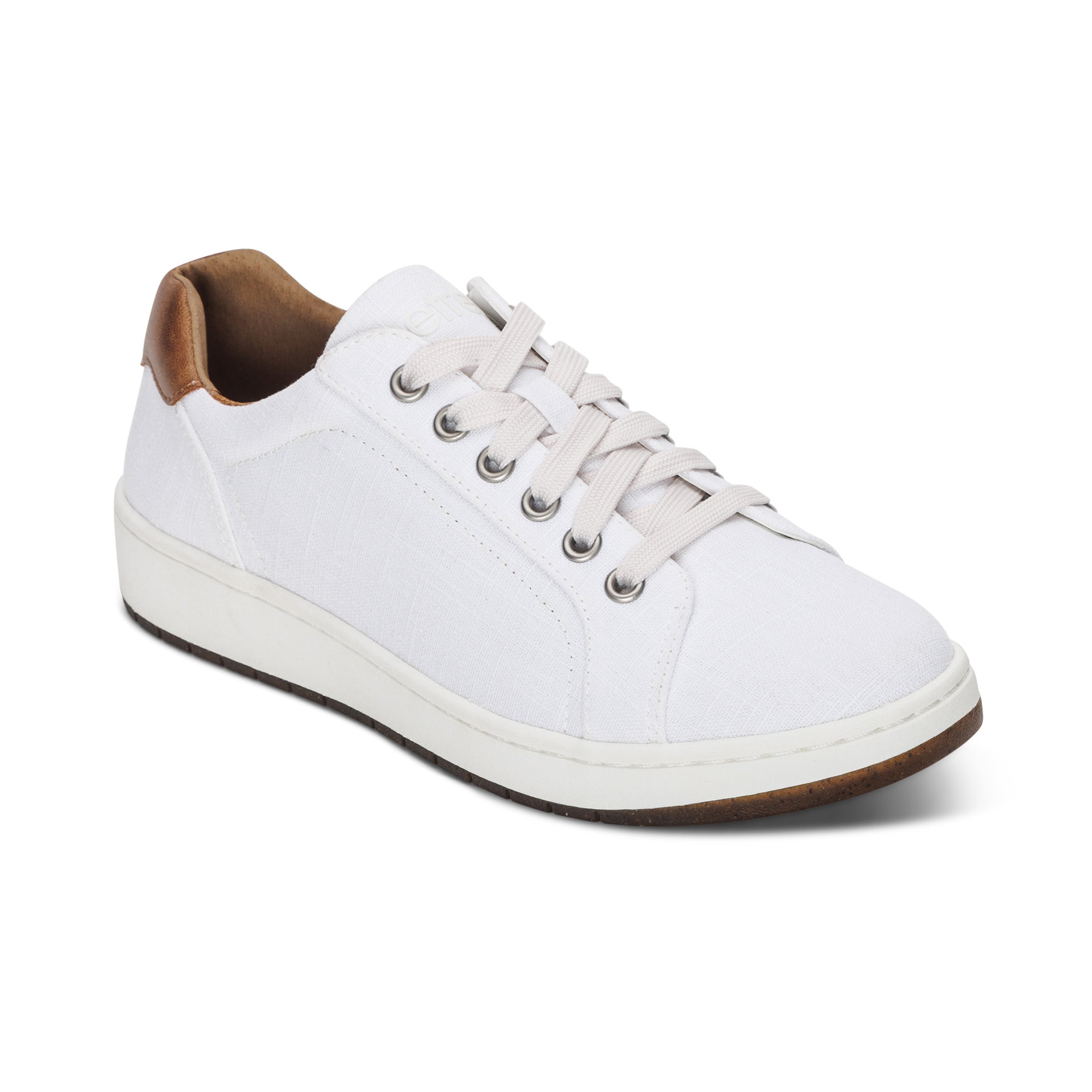 White Aetrex Renee arch support sneaker