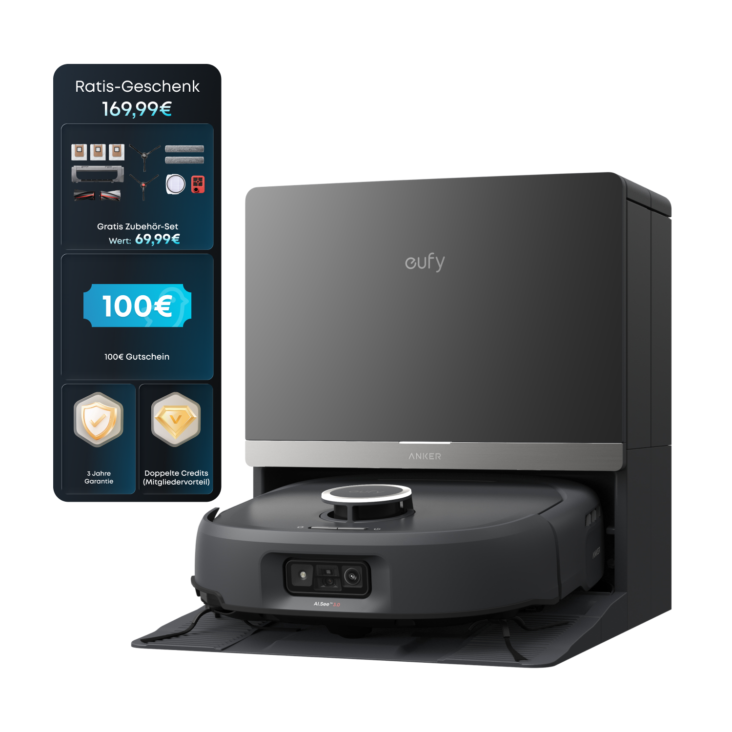 Anker eufy Saug- und Wischroboter HydroJet E35