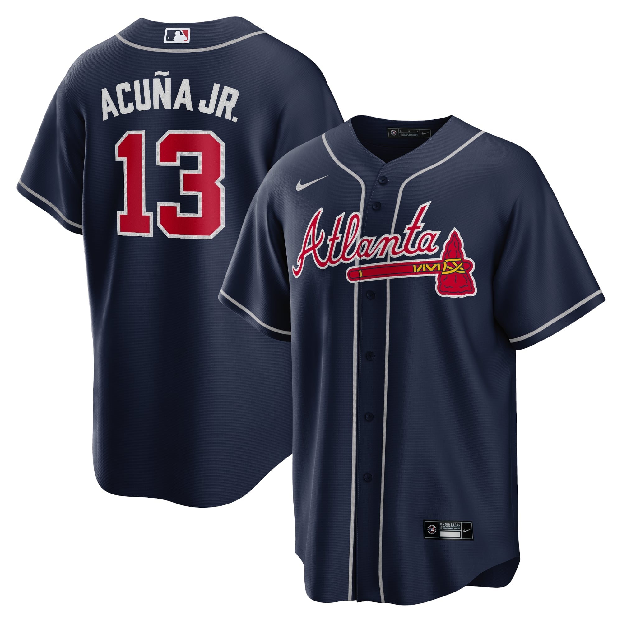 Atlanta Braves Ronald Acuna Jr. navy Nike replica jersey