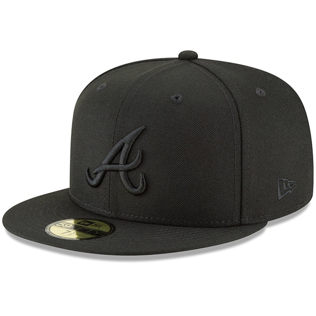 Black New Era Atlanta Braves 59FIFTY fitted cap