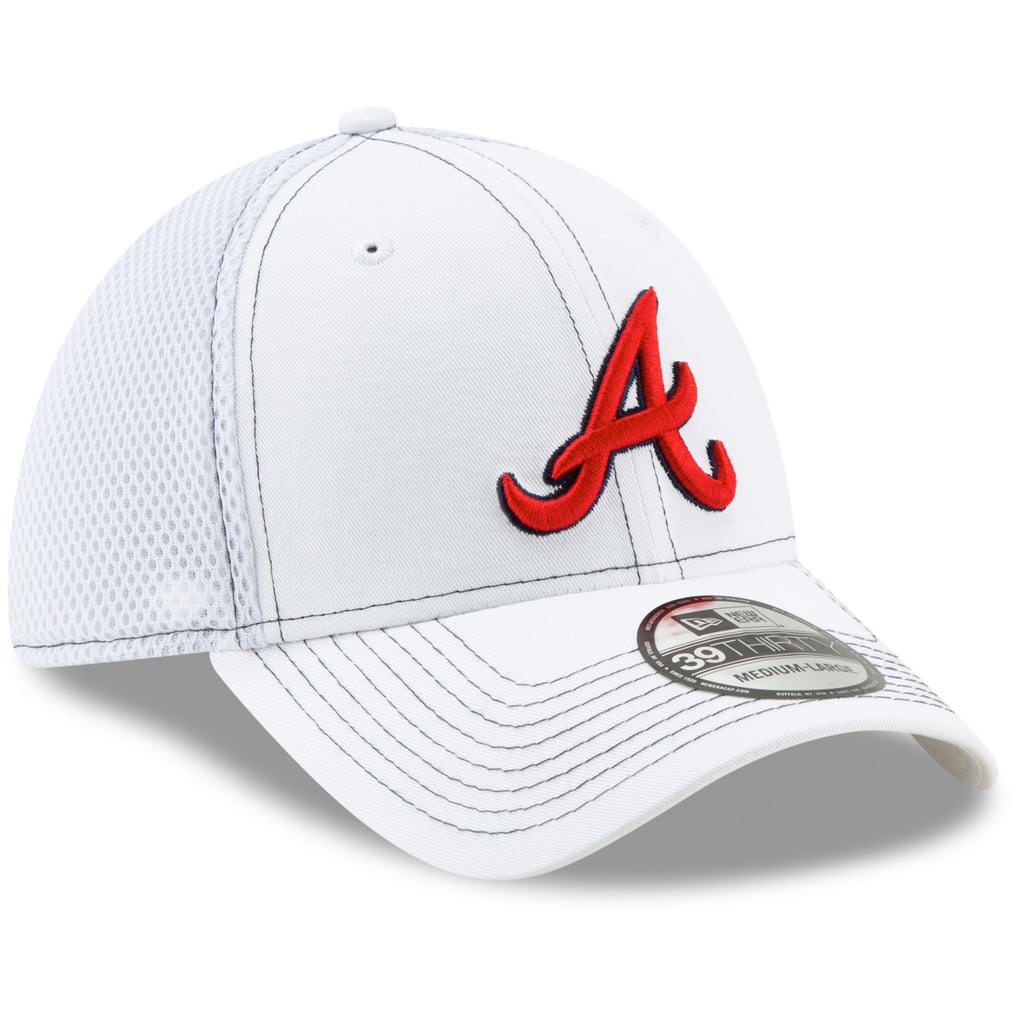 Atlanta Braves white New Era Team Neo 39THIRTY flex hat