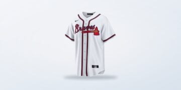 Atlanta Braves white Nike home replica jersey