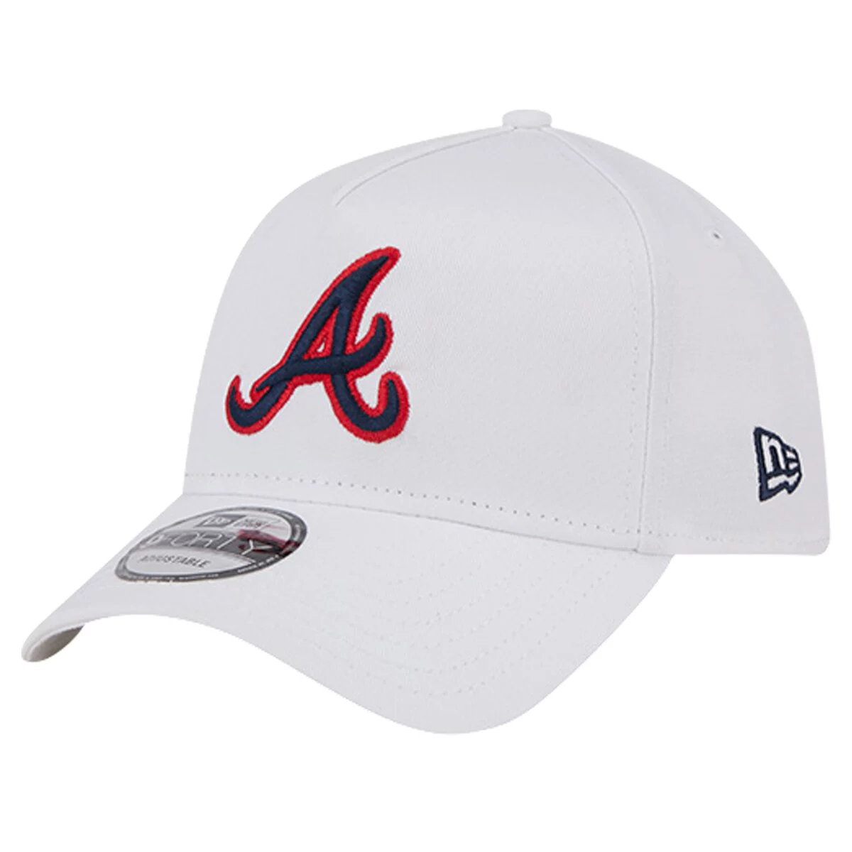 Atlanta Braves white New Era 9FORTY adjustable cap