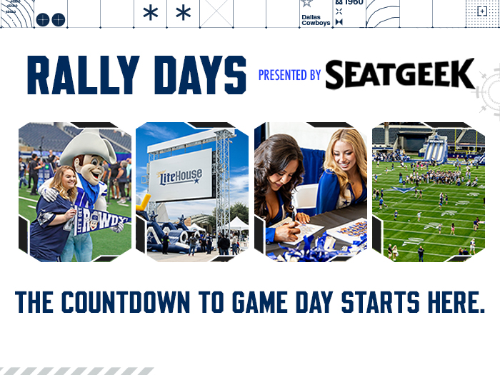 Información visual de Rally Days de AT&T Stadium