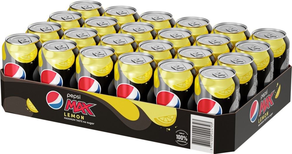 Pepsi Max Lemon dåser med citrussmag