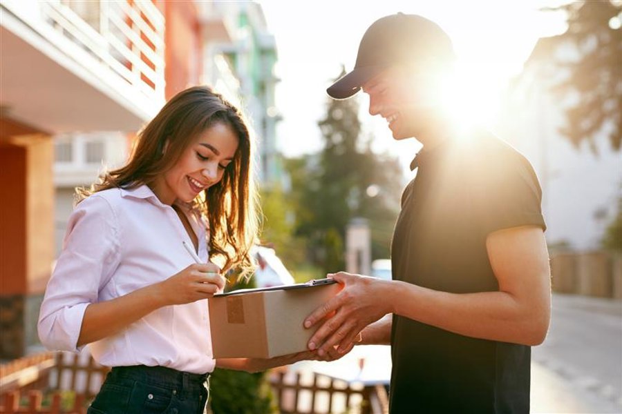 Courier supporting a premium next day delivery