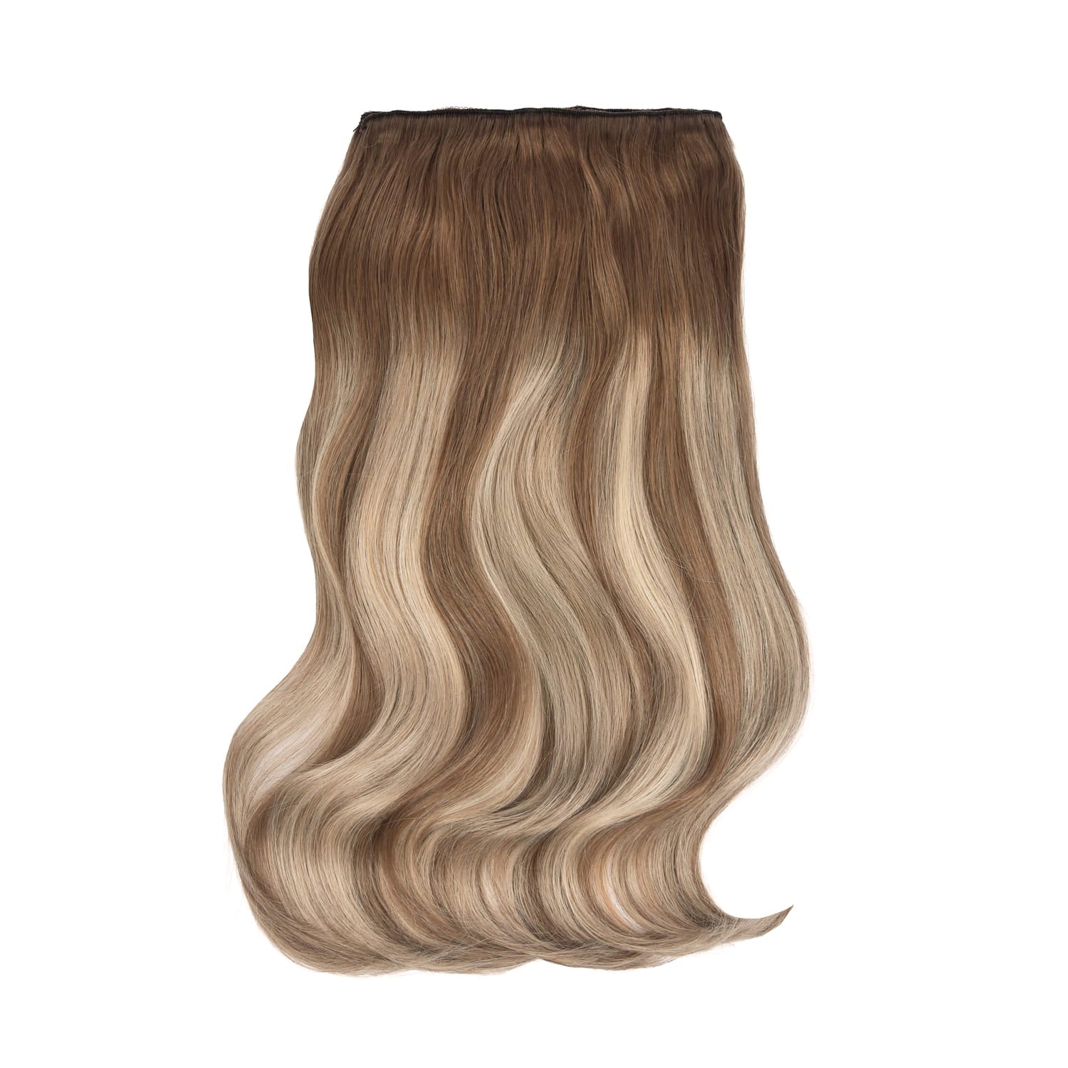 Natural Mocha Melt double wefted clip-in hair extensions