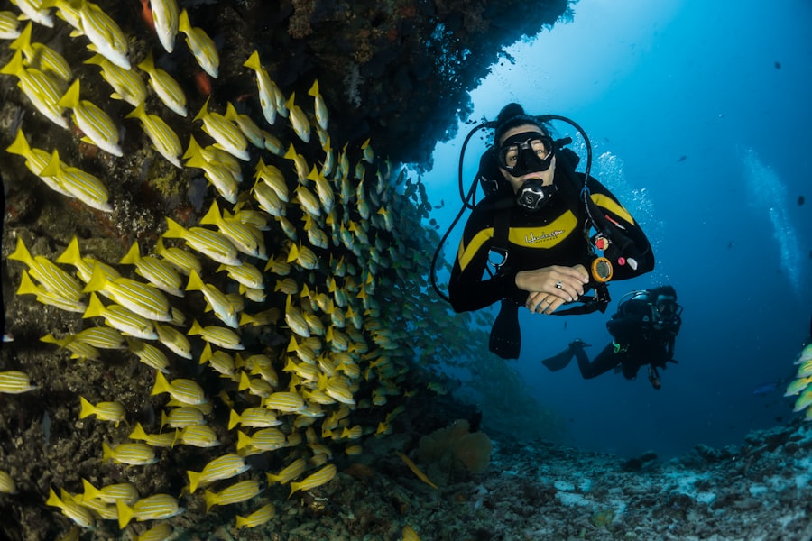 Traveller enjoying a water activity