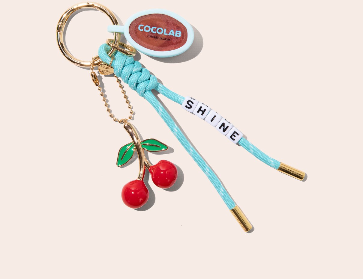 Cocofloss Cherry Bloom floss and matching bag charm
