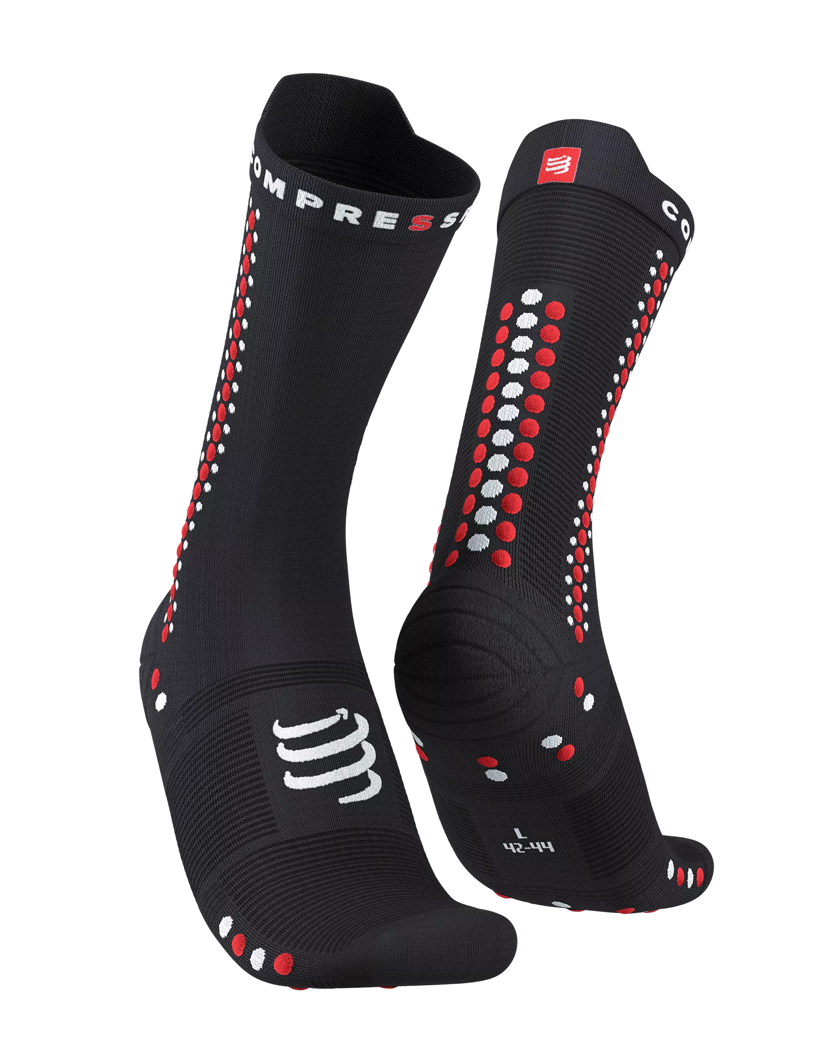 Schwarz-rote Pro Racing Socks V4.0 Bike von Compressport
