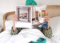 Magazine, bed and truffles in a relaxing gift scene from Don’t buy her flowers