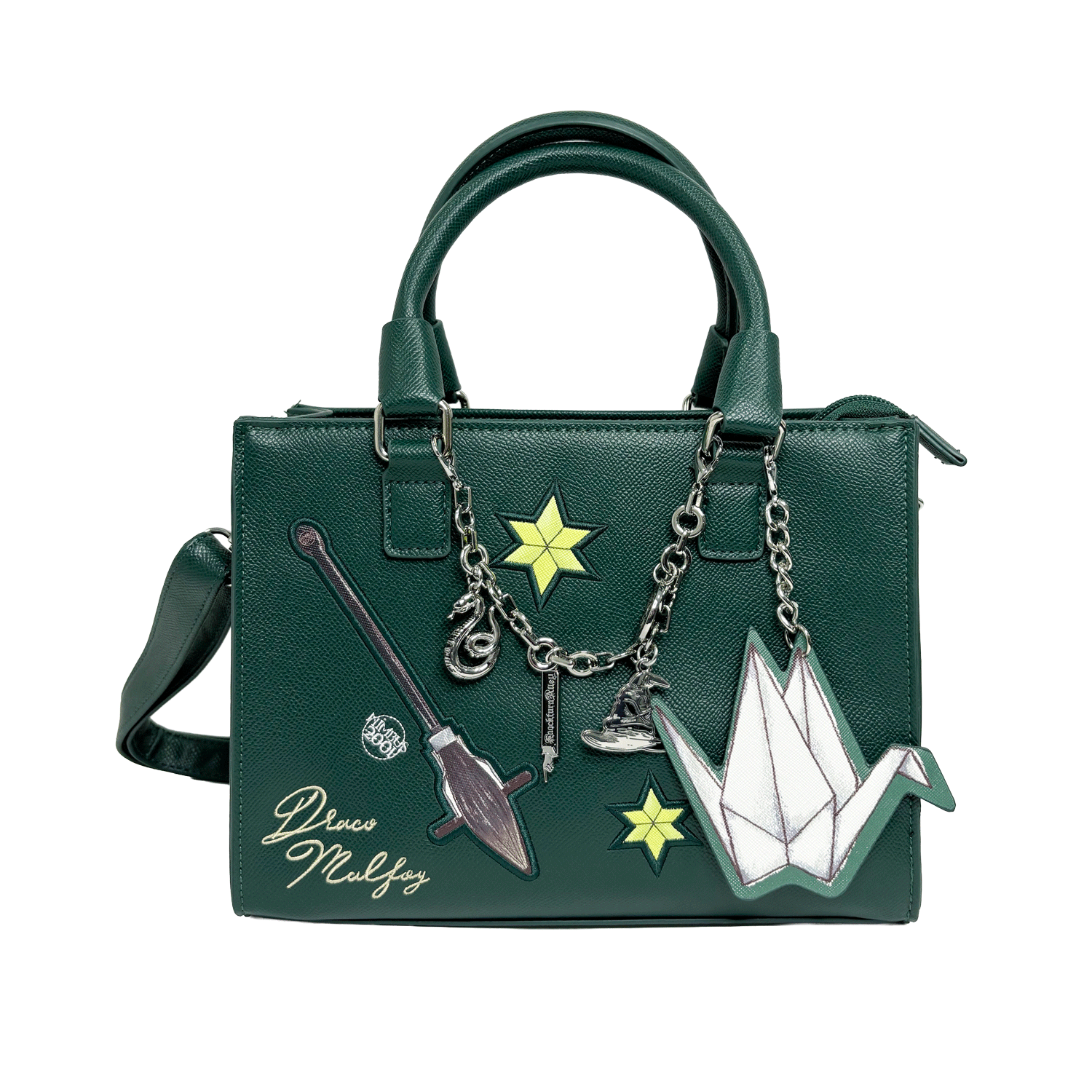 Draco Malfoy charms handbag in deep green