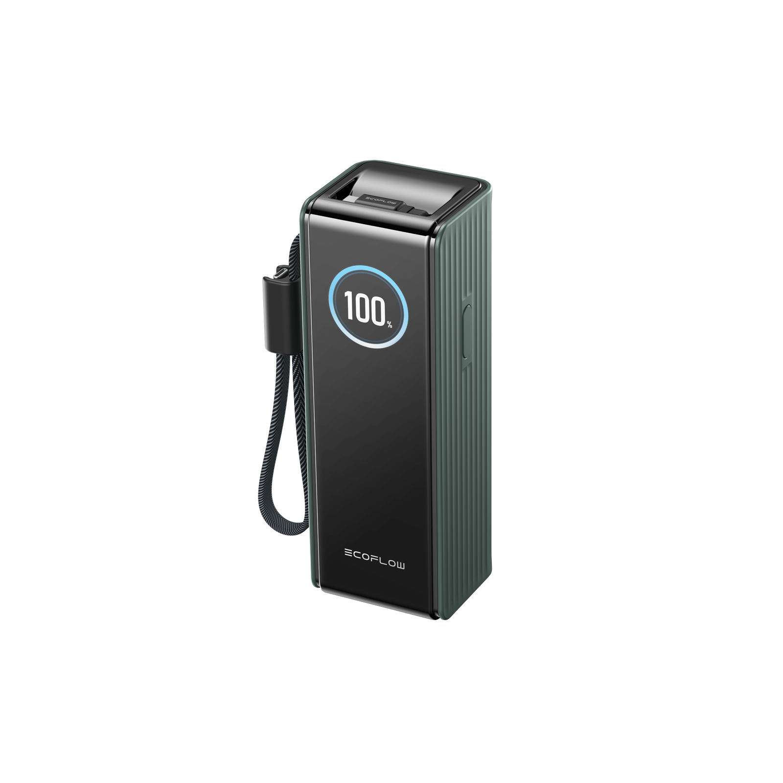 EcoFlow RAPID 25000mAh Powerbank mit einziehbaren Kabeln in Grün