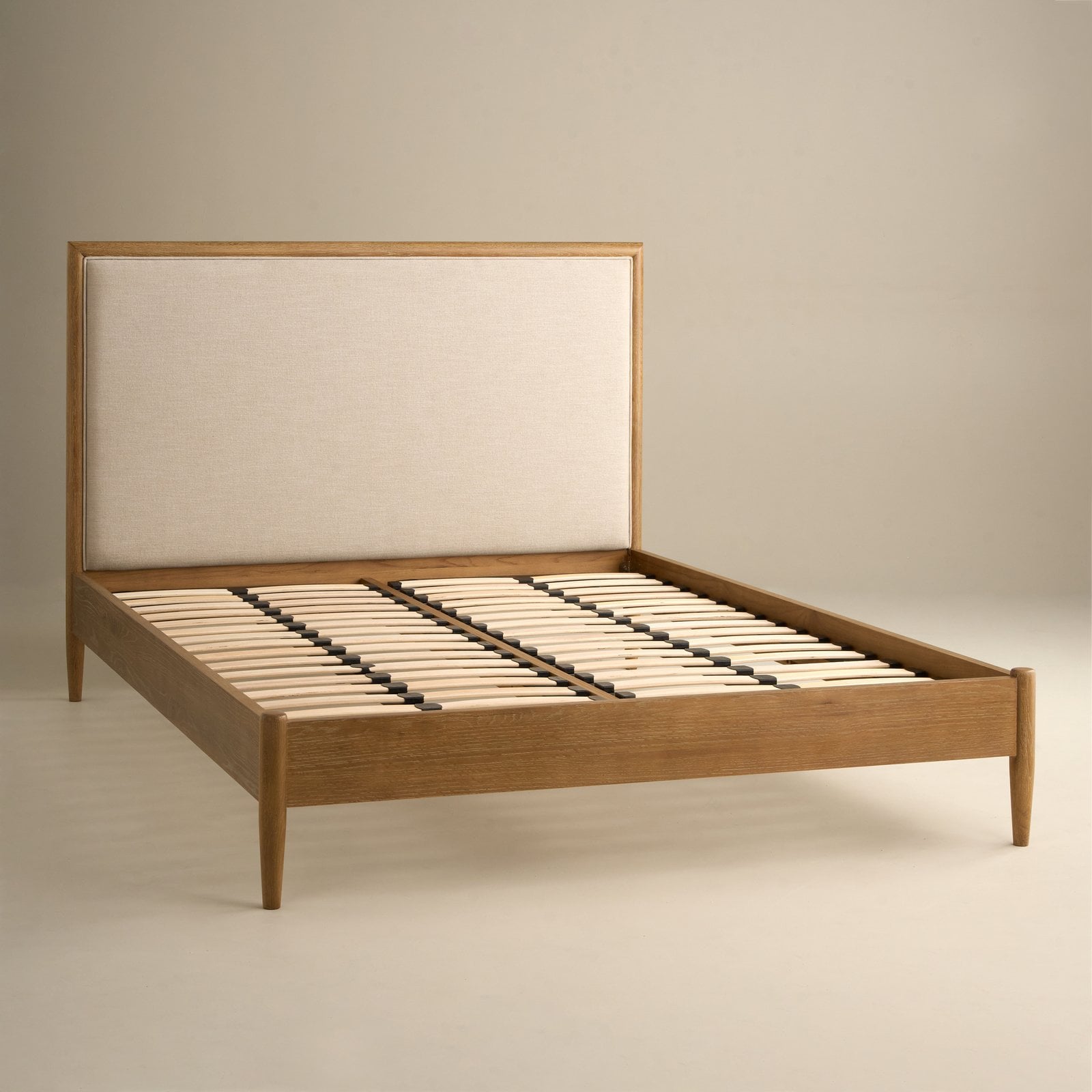 Detail of the Adina Bed in warm weathered oak