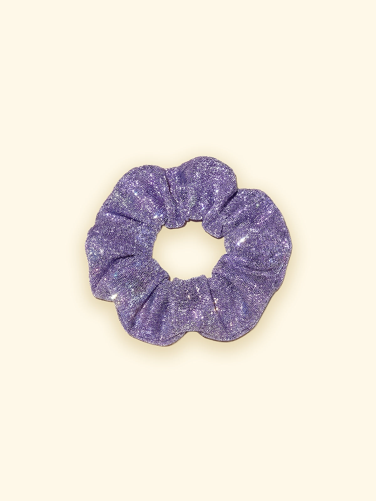 Lilac lurex scrunchie from F**K