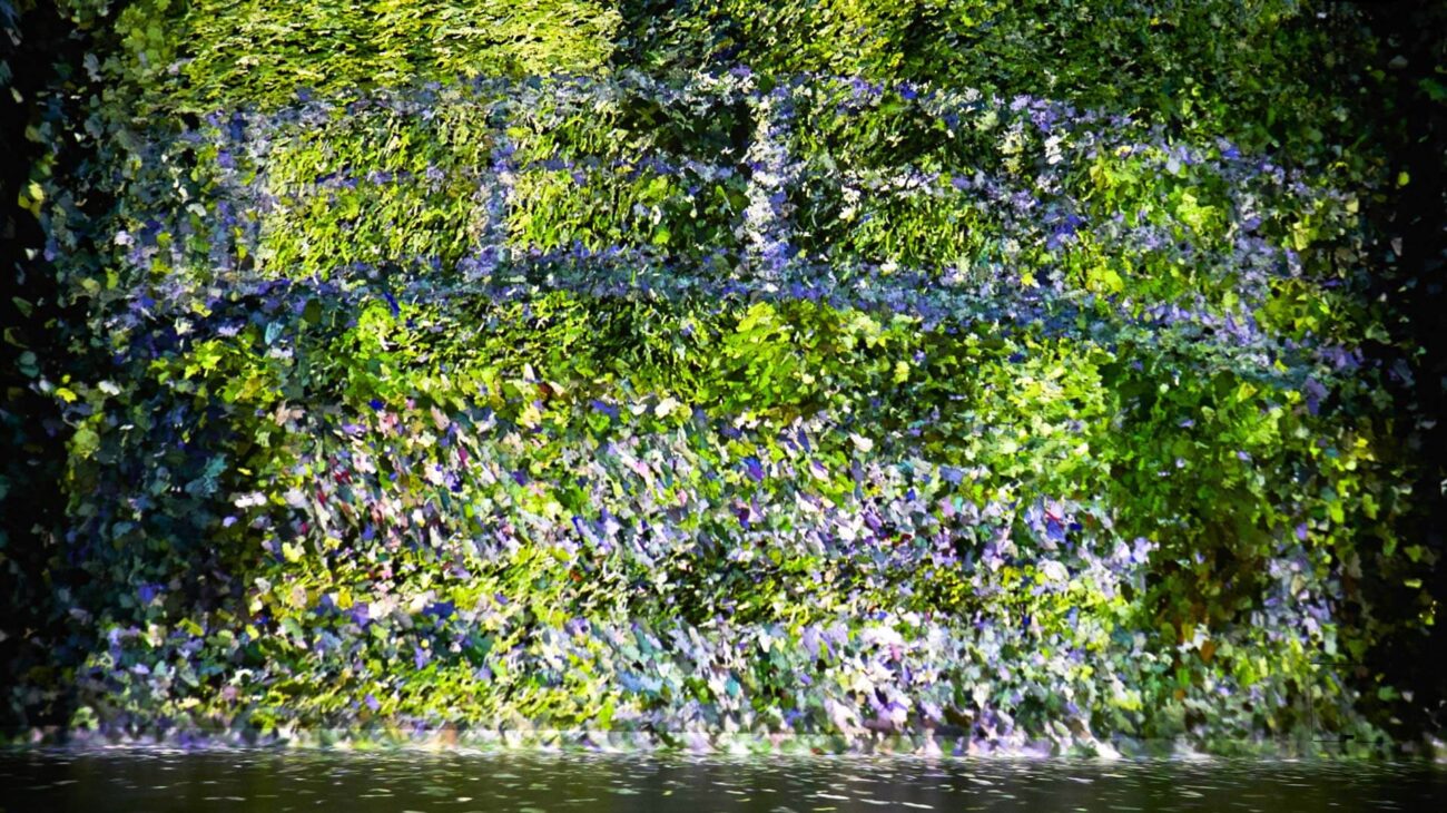 Colourful Monet-inspired projections filling the Colour In Motion gallery at Frameless