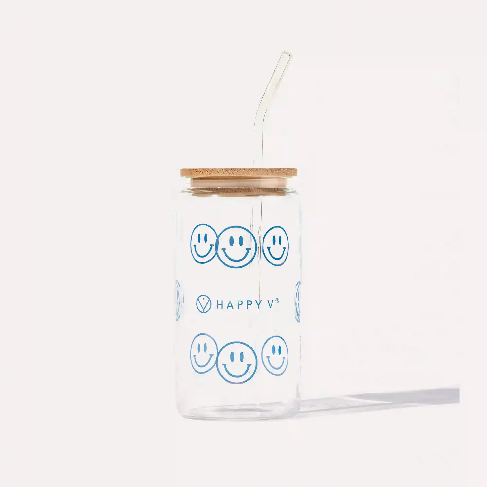 Happy V Smiley Cup in blue